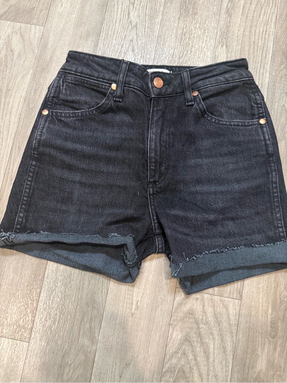 Wrangler High-Rise Black Denim Women's Shorts